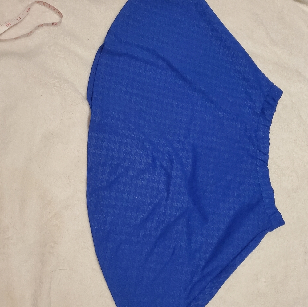 Women's Blue Dogtooth Skirt